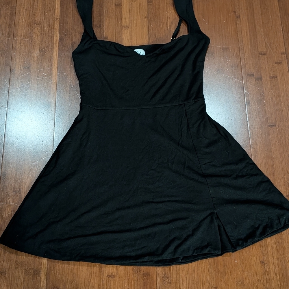 Oh Polly Jolie Sweetheart Split Mini Dress - Black, Size US 8 LBD - Picture 6 of 12